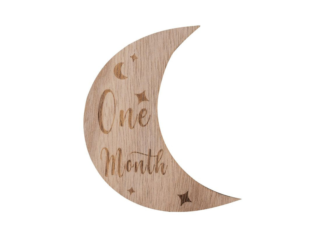 Bellamoon Wooden Month-by-Month Baby Milestone Set 2