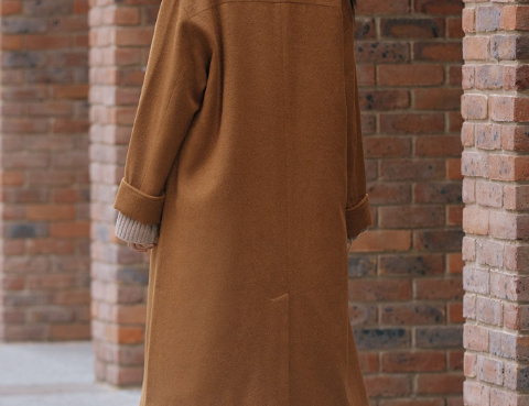 Albaray Tan Wool Coat 2