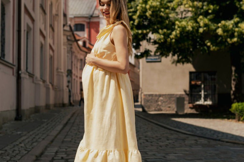 Bump & Milk Sienna Dress - Yellow 2