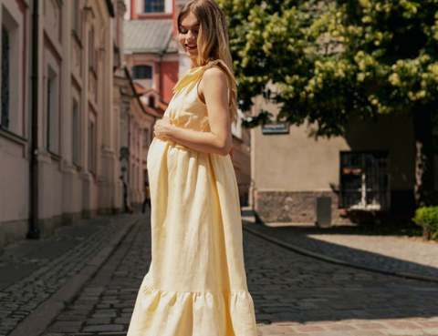 Bump & Milk Sienna Dress - Yellow 2