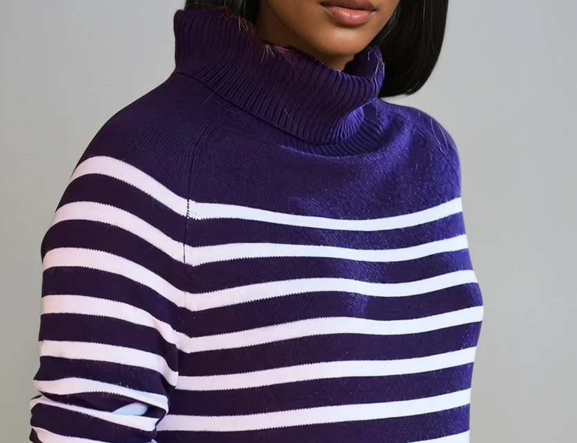 Isabella Oliver Jolie Maternity Stripe Turtleneck 1