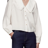 Whistles Oversized Collar Detail Top 2