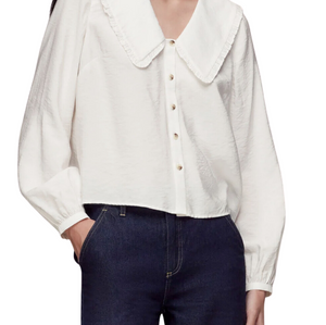 Whistles Oversized Collar Detail Top 2