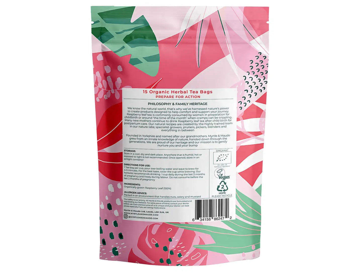Myrtle & Maude Organic Raspberry Leaf Tea 2