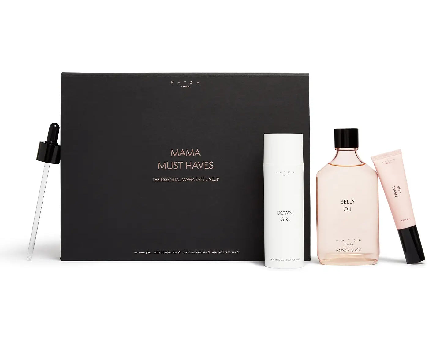 For The Creators Mama Must Haves Gift Set: Belly Oil, Nipple+Lip & Down, Girl 1