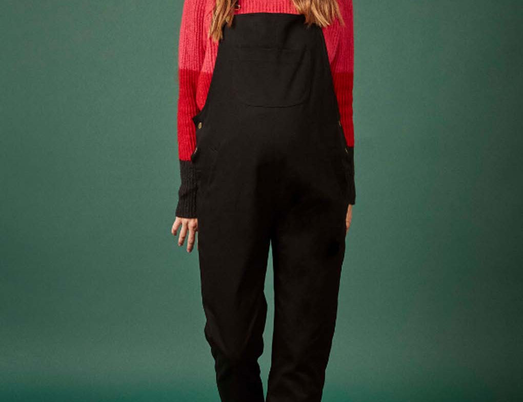Clary & Peg Imperfect Doris Velvet Dungarees – Hole (M) 2