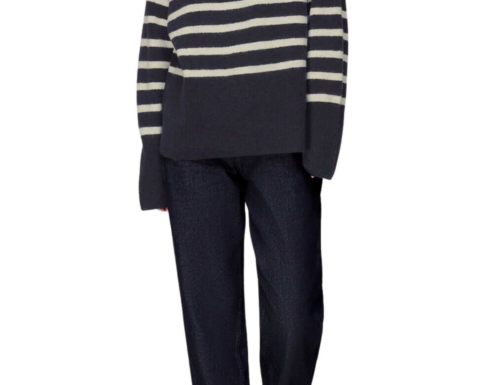 Whistles Stripe Funnel Neck Jumper 1