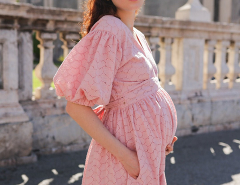 Bump & Milk Giulia Dress - Pink 2