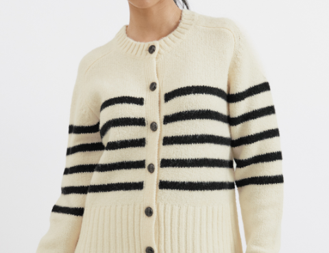 Albaray Stripe Button Through Cardigan 1