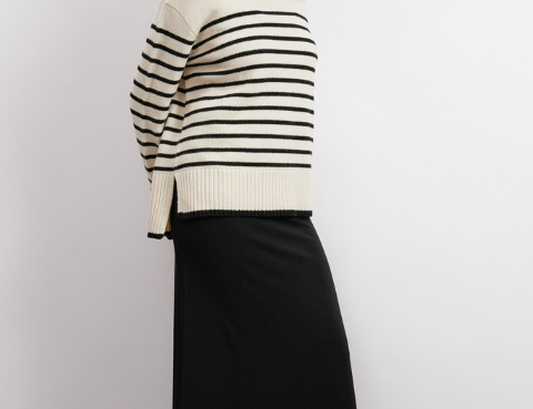 Albaray Ruched Waist Jersey Maxi Skirt - Black 1