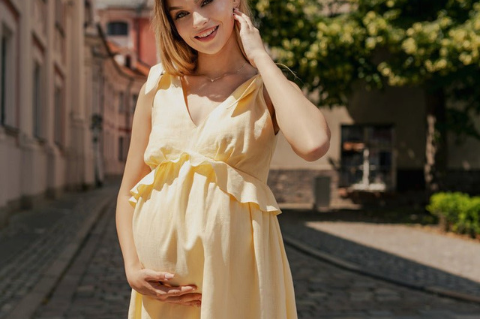 Bump & Milk Sienna Dress - Yellow 1