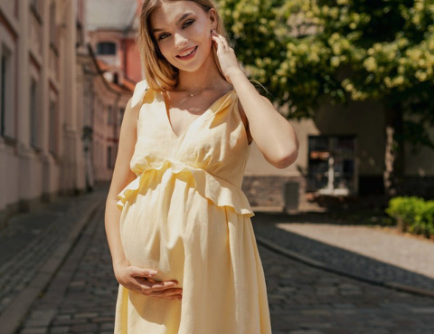 Bump & Milk Sienna Dress - Yellow 1