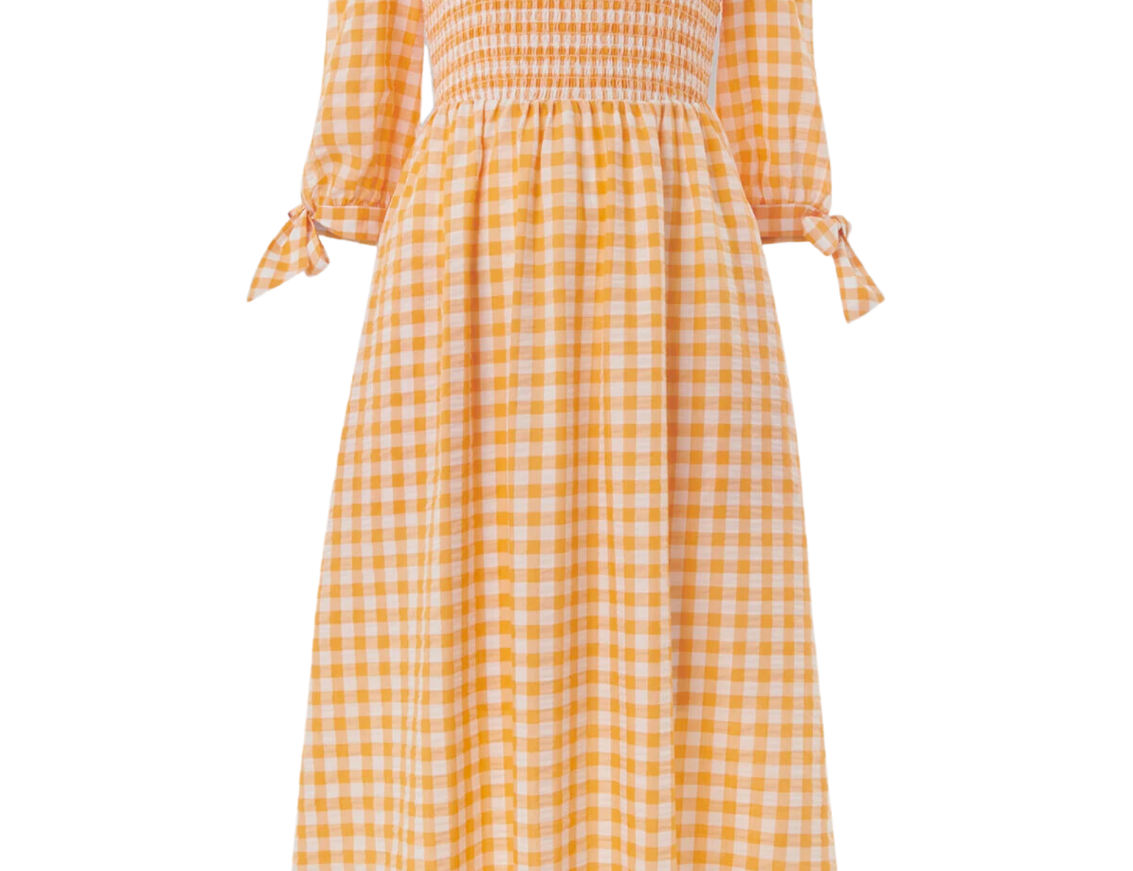 Whistles Gingham Check Shirred Dress 2