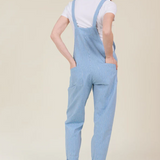 Clary & Peg Mae Dungarees - Striped Denim 3
