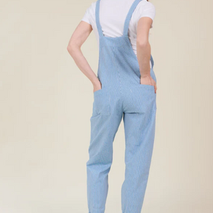 Clary & Peg Mae Dungarees - Striped Denim 3