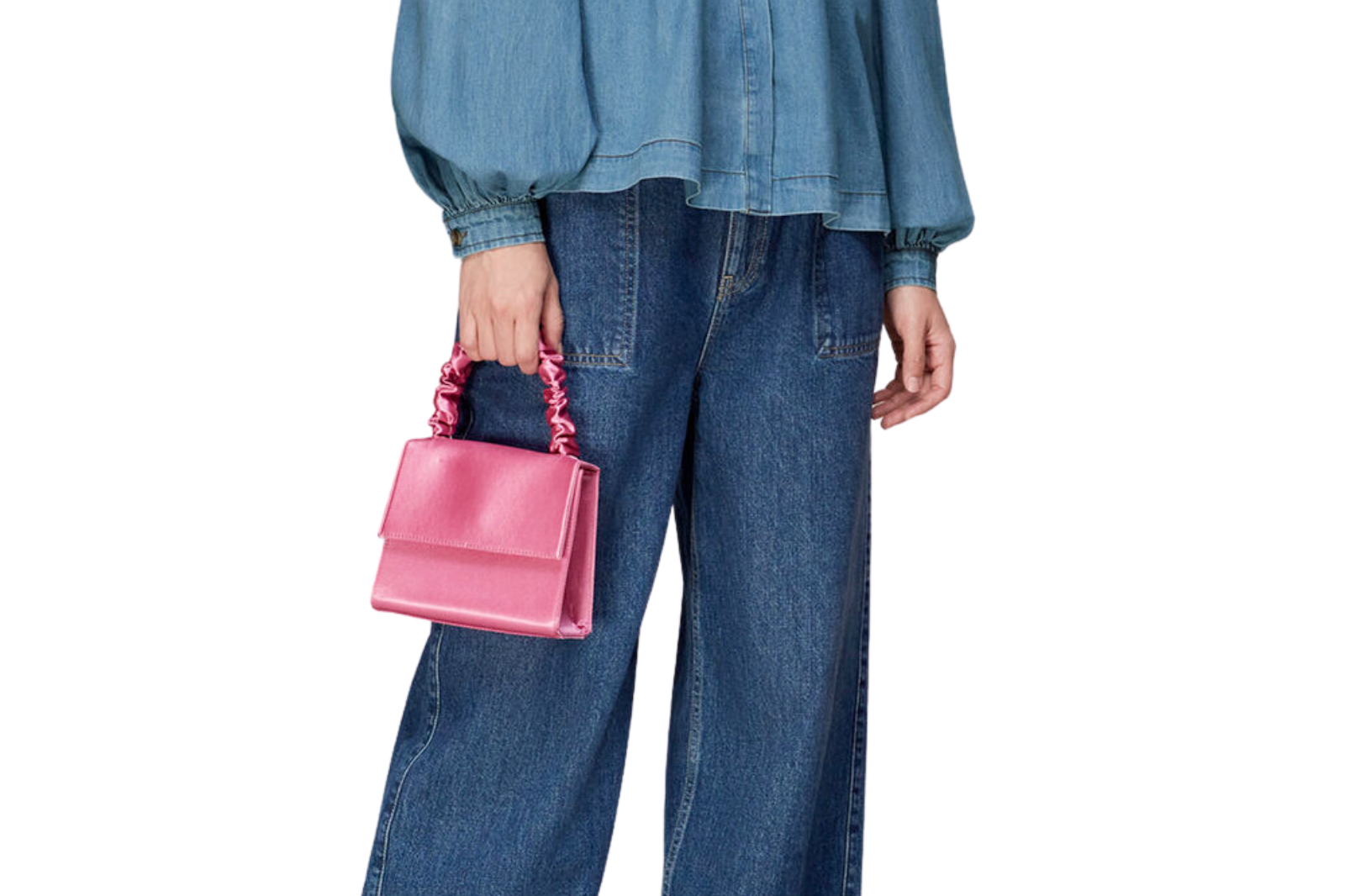 Whistles Mollie Chambray Denim Blouse 1