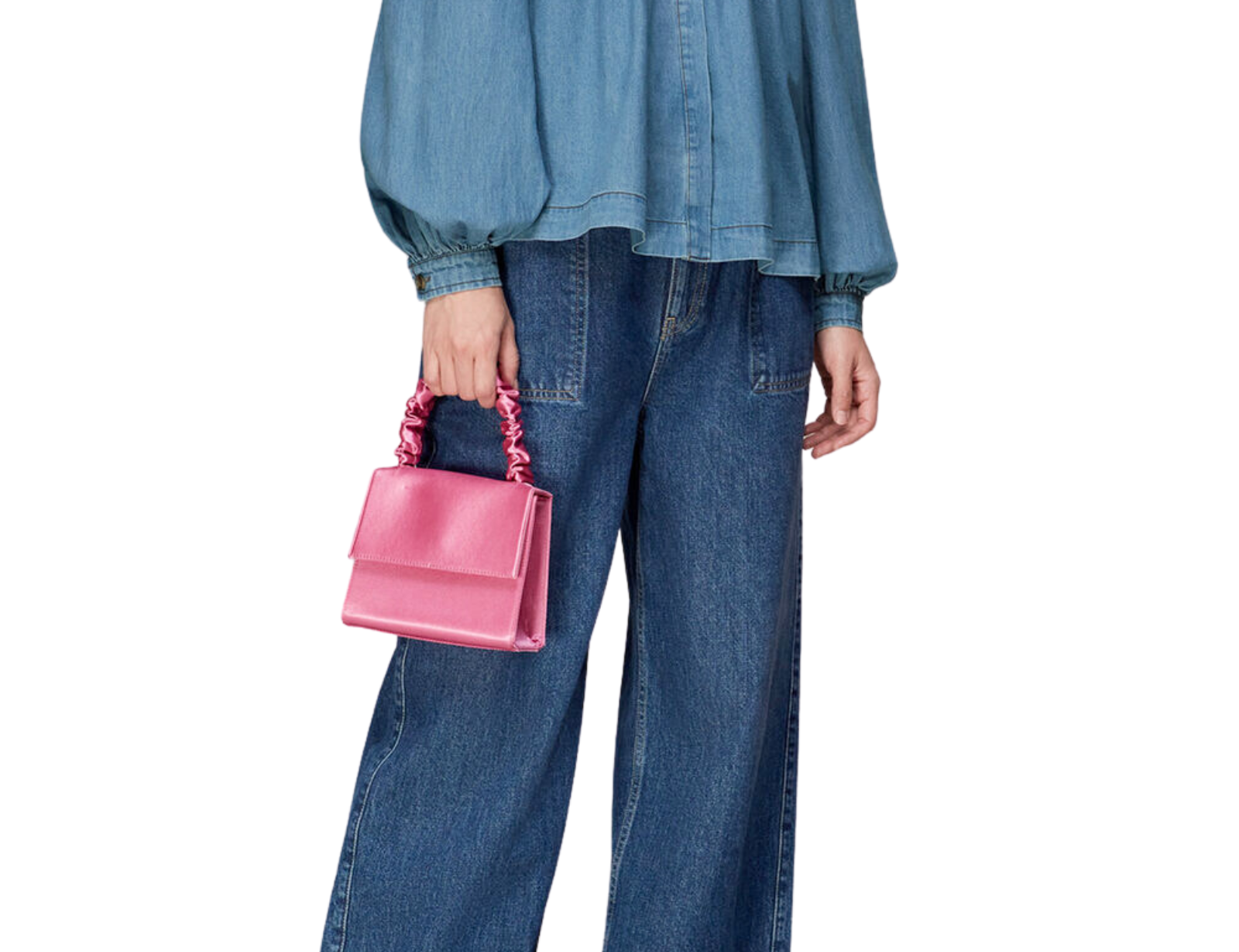 Whistles Mollie Chambray Denim Blouse 1