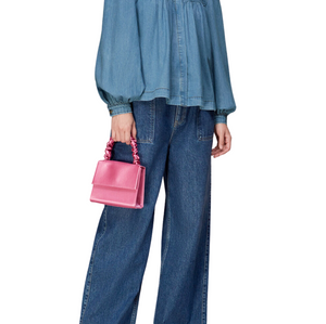 Whistles Mollie Chambray Denim Blouse 1