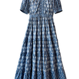 Albaray Woodblock V Neck Maxi Dress 3