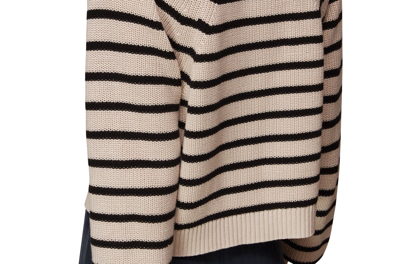 Whistles Stripe Cotton Cardigan 2