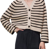 Whistles Stripe Cotton Cardigan 1