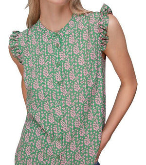 Whistles Cut Out Leaf Frill Blouse 3