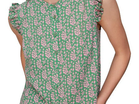 Whistles Cut Out Leaf Frill Blouse 3