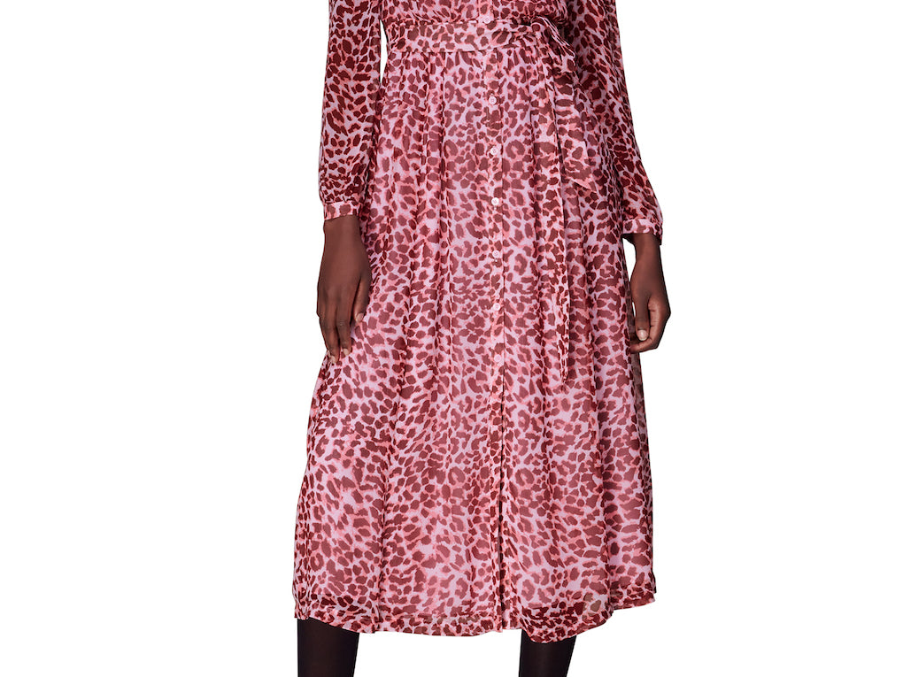 Whistles Abstract Cheetah Midi Dress 1
