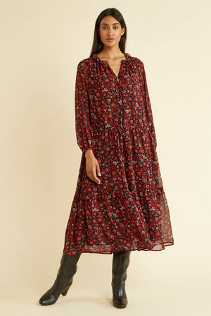 Albaray Lizzie Floral Tiered Midi Dress 1