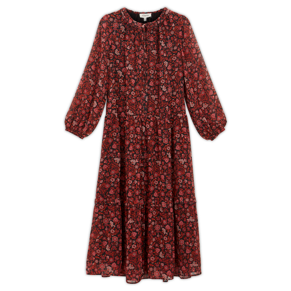 Albaray Lizzie Floral Tiered Midi Dress 4