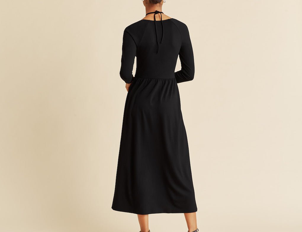 Albaray Black Jersey Halter Dress 2