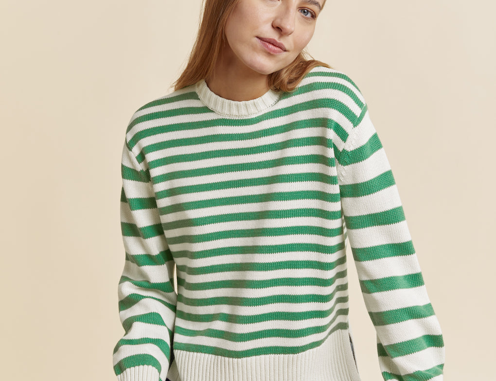 Albaray Green Mixed Stripe Jumper 1