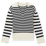 Albaray Navy Mixed Stripe Collar Jumper 5