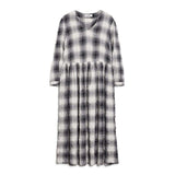 Albaray Black and Cream Plaid Midi Dress 4