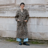 Albaray Animal Jacquard Belted Coat 1