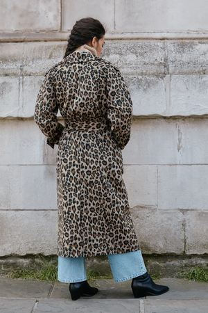 Albaray Animal Jacquard Belted Coat 2