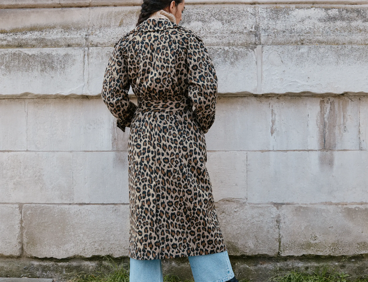 Albaray Animal Jacquard Belted Coat 2