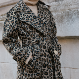 Albaray Animal Jacquard Belted Coat 3