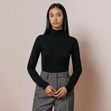 Albaray Silk Blend Turtle Neck Black 1