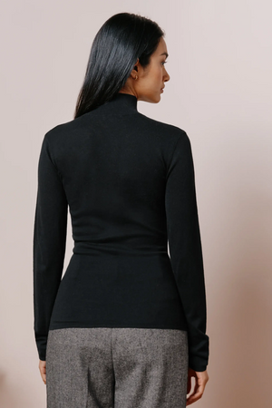 Albaray Silk Blend Turtle Neck Black 2