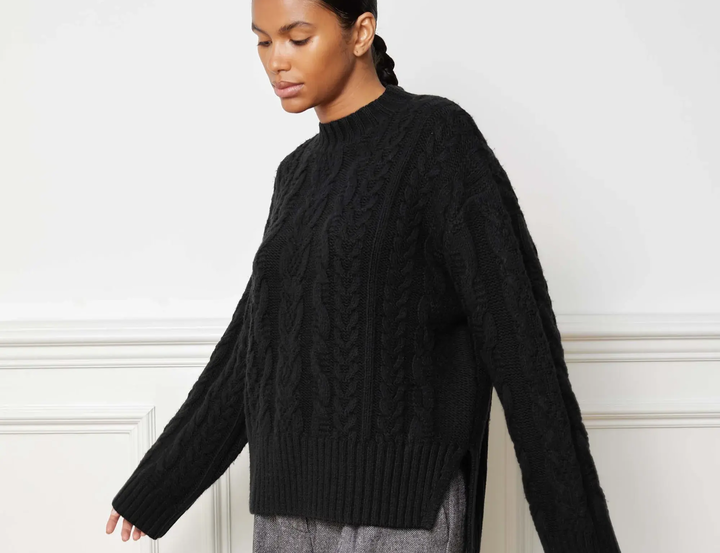 Albaray Black Cable Knit Jumper 1