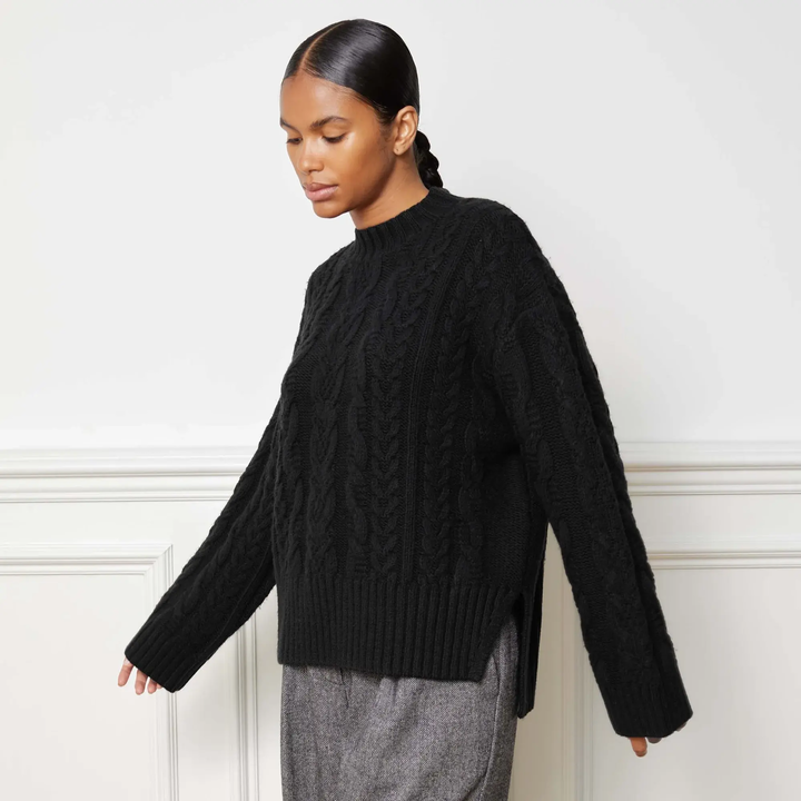 Albaray Black Cable Knit Jumper 1