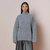 Albaray Grey Funnel Neck Jumper 1