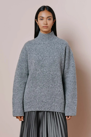 Albaray Grey Funnel Neck Jumper 1