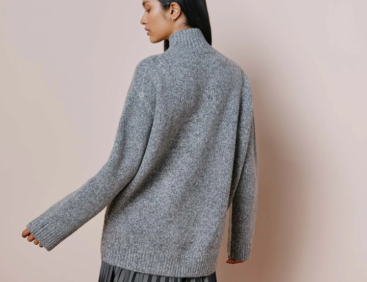 Albaray Grey Funnel Neck Jumper 2