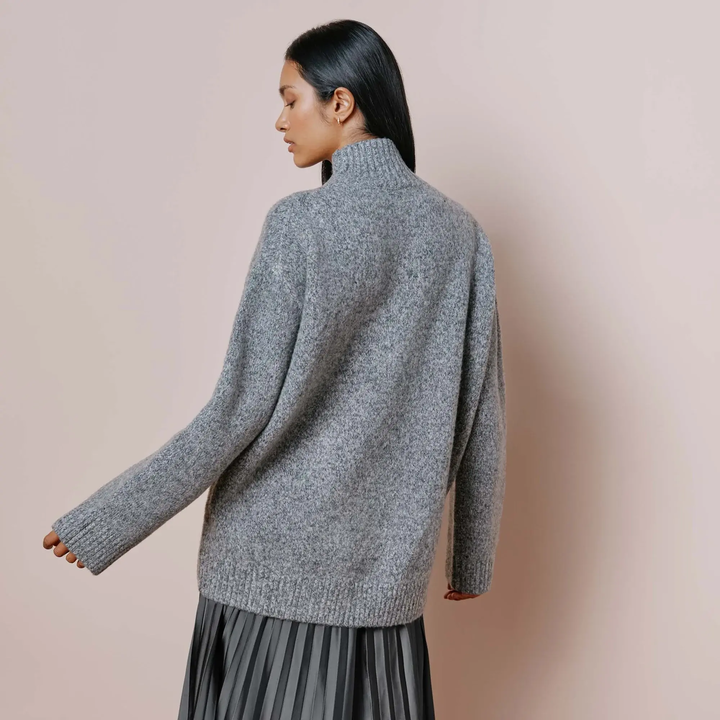 Albaray Grey Funnel Neck Jumper 2