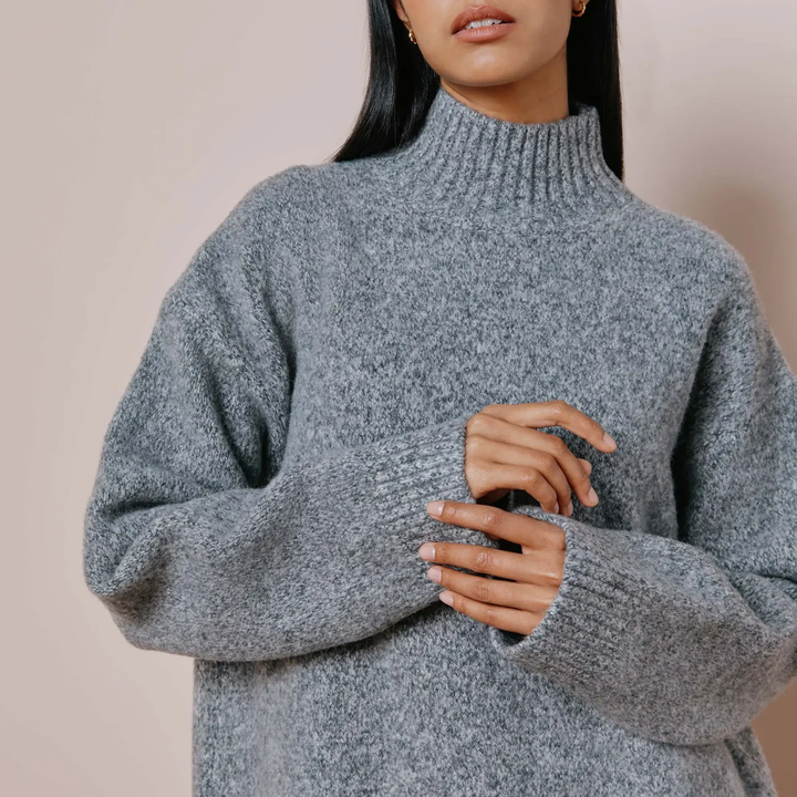 Albaray Grey Funnel Neck Jumper 3