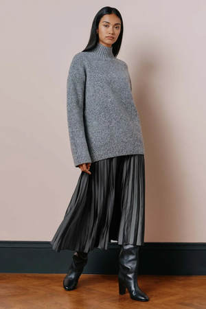 Albaray Grey Funnel Neck Jumper 4