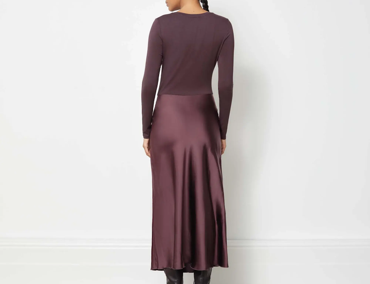 Albaray Satin and Jersey Maxi Dress 2