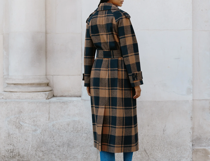 Albaray Check Wrap Coat 2